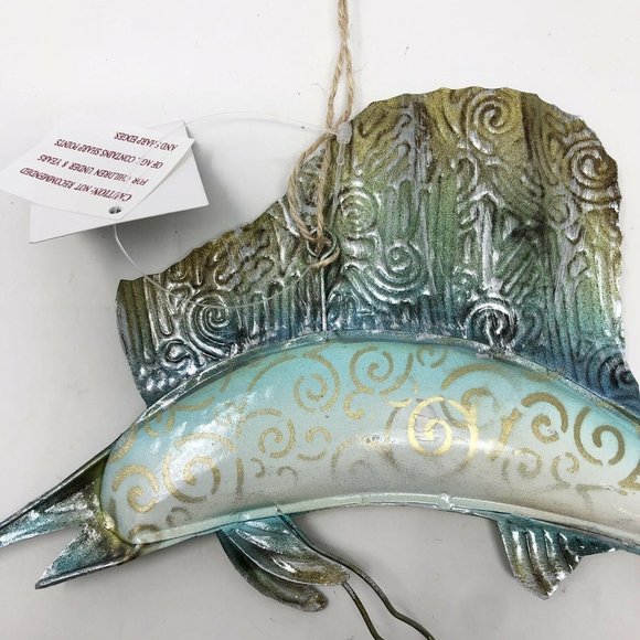 Gallerie II Swordfish Sailfish Nautical Ornament /‎ Wall Decor Metal Art - Picture 4 of 5